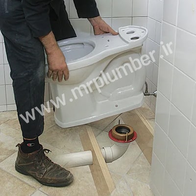 تعویض واشر زیر توالت فرنگی