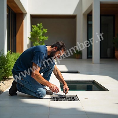 گرفتگی لوله فاضلاب حیاط