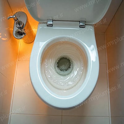 عدم تخلیه کامل توالت فرنگی