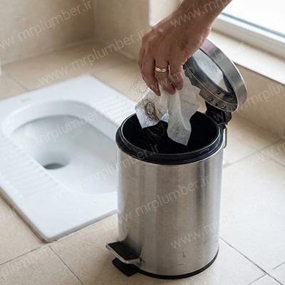 پیشگیری از گرفتگی سیفون توالت ایرانی